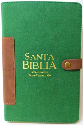 RVR60 Tamaño Manual Letra Grande con Broche (Imitación Piel) [Biblia]