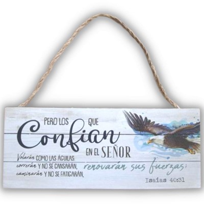 Cuadro Decorativo con Cordel - Los que Confían en el Señor (Madera) [Miscelánea]