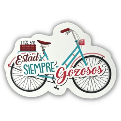 Placa de Madera en Forma de Bicicleta - Estad Siempre Gozosos (Madera) [Miscelánea]