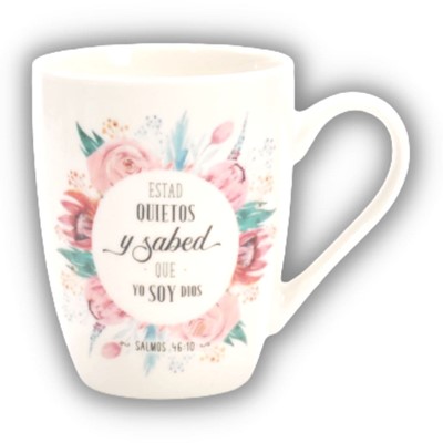Taza Floral - Estad Quietos (Cerámica) [Miscelánea]