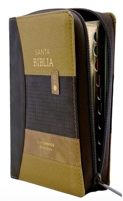 RVR60 Biblia Tamaño Portátil Índice con Cierre Letra Grande
