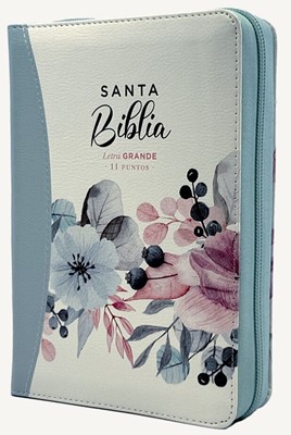 RVR60 Biblia Primaveral Tamaño Portátil Letra Grande con Cierre (Imitación Piel) [Biblia]