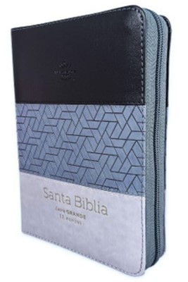 RVR60 Biblia Tricolor Tamaño Portátil Letra Grande con Índice y Cierre (Imitación Piel) [Biblia]