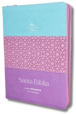 RVR60 Biblia Tricolor Letra Gigante con Cierre e Índice
