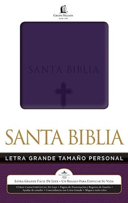 Biblia Letra Grande Tamaño Personal Purpura (Piel púrpura con detalles) [Biblia]