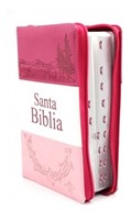RVR60 SBU Biblia De Letra Grande Zipper y Concordancia (Tapa en imitación cuero triotone, rosado) [Biblia]