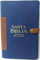 RVR60 Biblia Tamaño Manual Letra Grande con Broche (Imitación Piel) [Biblia]