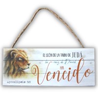 Cuadro Decorativo con Cordel - León de Judá (Madera) [Miscelánea]