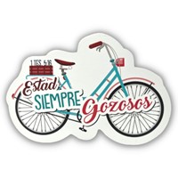 Placa de Madera en Forma de Bicicleta - Estad Siempre Gozosos (Madera) [Miscelánea]