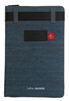 RVR60 Biblia Jean Tamaño Manual Letra Grande con Cierre (Tela) [Biblia]