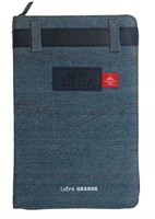 RVR60 Biblia Jean Tamaño Manual Letra Grande con Cierre (Tela) [Biblia]