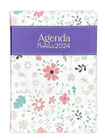 Agenda 2024 Promesas - Floral Morada (Imitación Piel) [Agenda]