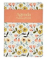 Agenda 2024 Promesas - Floral Coral (Imitación Piel)