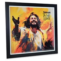 Cuadro Interactivo Jesus The Light (Madera)
