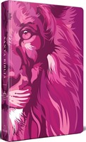 RVR60 Biblia Nombres de Dios León de Judá Tamaño Manual Letra Grande Rosa (Tapa Dura)
