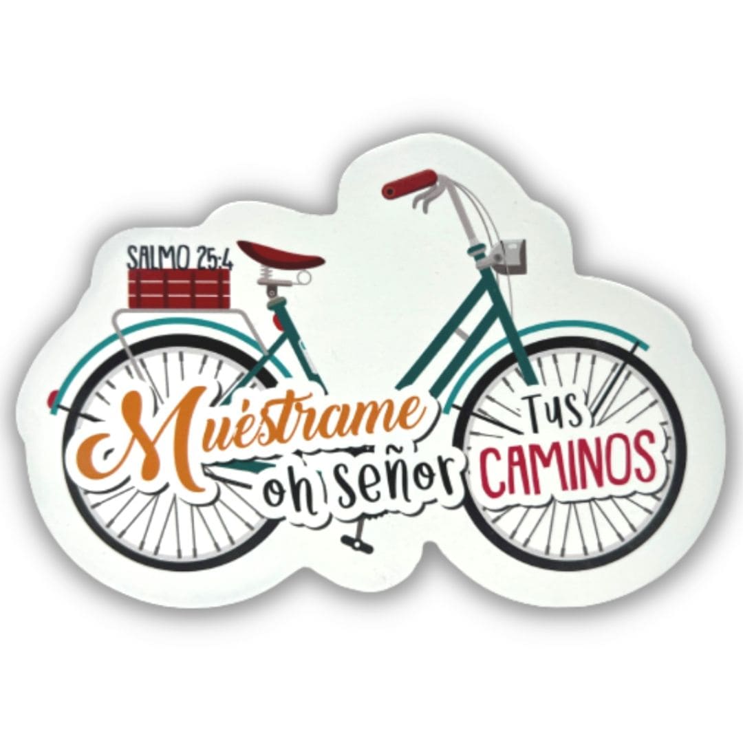 Placa de Madera en Forma de Bicicleta - Muéstrame tus Caminos