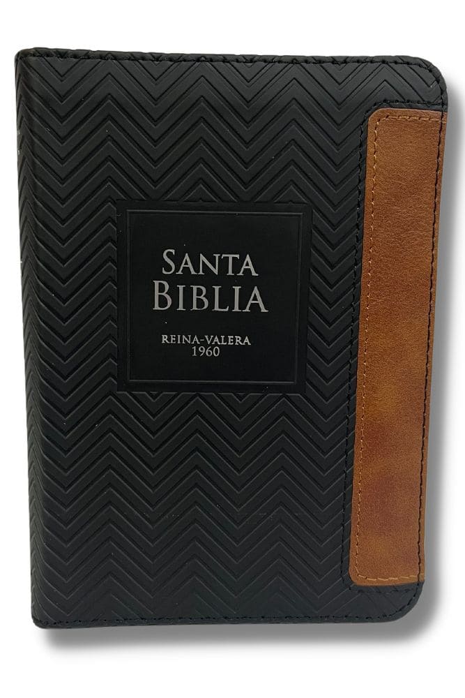 RVR60 Biblia Bitono Geométrico Tamaño Bolsillo con Cierre e Índice