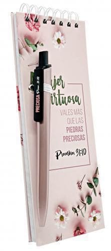 Block de Notas con Bolígrafo - Mujer Virtuosa