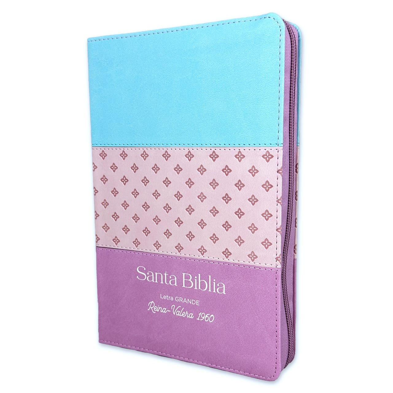 RVR60 Biblia Tricolor Tamaño Manual Letra Grande con Cierre e Índice