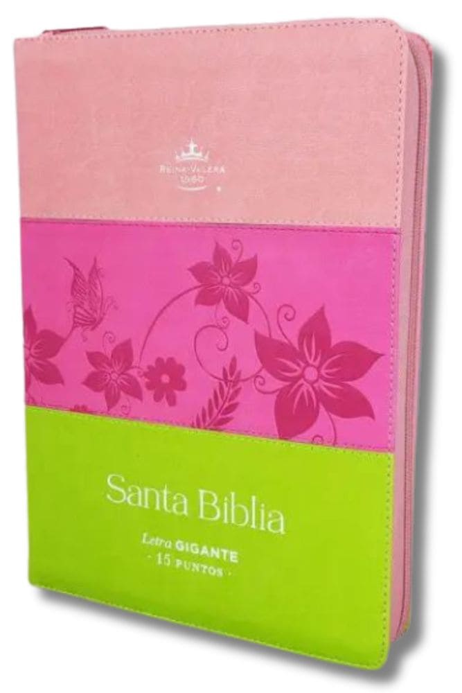 RVR60 Biblia Tricolor Letra Gigante con Cierre e Índice